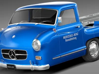 Mercedes-Benz Renntransporter 1954 3D model