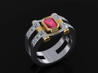 Man Ring 07 3D print model