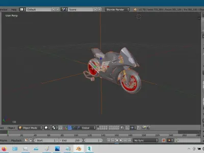 Race Bike Motorcycle Trisula 2 Stroke 3 Cylinder 3D model