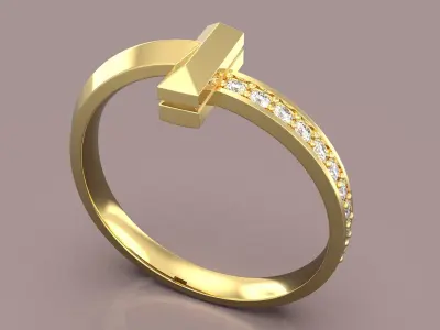 Tiffny T1 ring unisex  3D print model