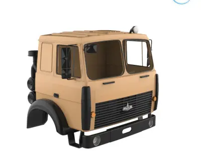 MAZ 5516 Military Cabin - Full Professional Version 3D print model