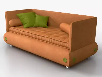 Sofa Comfort Orange 3D model