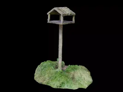 Bird House Table Photoscan Low-poly 3D model