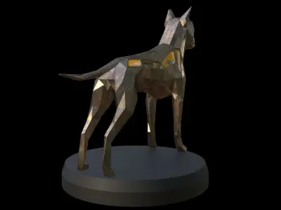 Steampunk German Boxer Low-poly 3D model