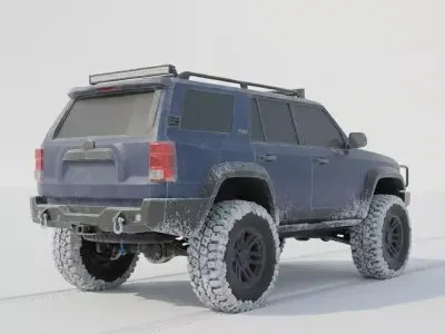 Winter Sale  Low-Poly Realistic 4x4 SUV Game-Ready Low-poly 3D model