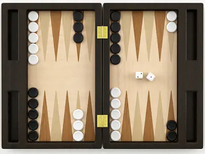Backgammon board 3D model