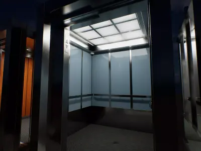 Elevator Set for UE5 Low-poly 3D model