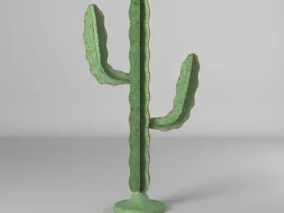 Ransome Metal Cactus Sculpture 3D model