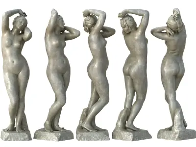 Statue 02 Low-poly 3D model