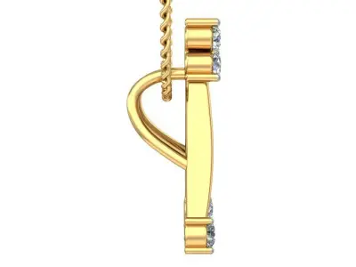 Solitaire Women Pendant 3dm STL OBJ FBX Renders Details 3D print model 51