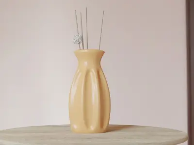 vaso01 vase on table Free 3D model