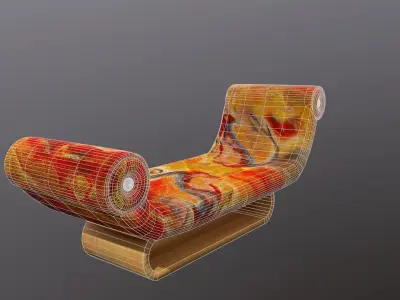 Vintage Chaise Longue 3D model