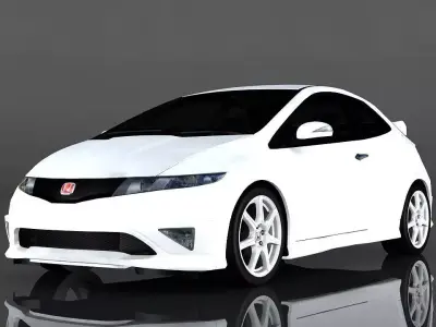 Honda Civic Type-R Low-poly 3D model