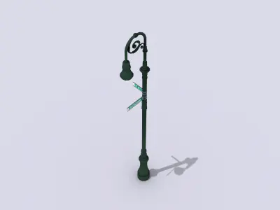 Street Lamp Low-poly 3D model