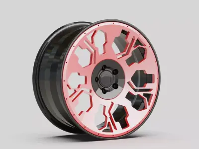 wheel rims tuning auto moto garage  3D model
