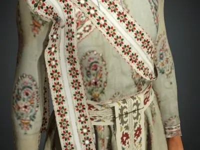 Indian King Cloth ware Low-poly 3D model