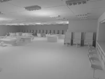 Casino Interior No Material 3D model