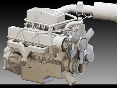 11 Industrial Engines- High detail 3d models Low-poly 3D model