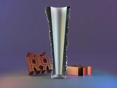 Deformed fabric parametric vase 02 Free 3D print model