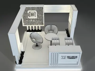 Booth Exhibition Stand a249d 3D model