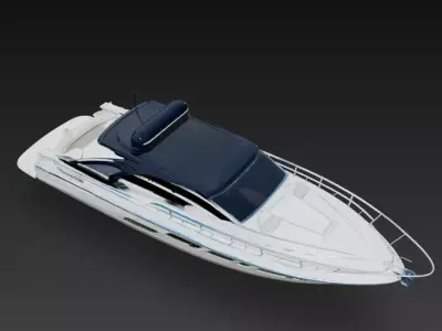 Modern Luxury Motor Yacht Cabin Cruiser 3D Model 3D print model