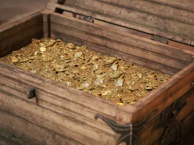 Treasure pirates Set 1 Low-poly 3D model