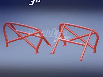 Custom Rollcage for Revell  Corvette C3 modelkit 1-25th scale 3D print model