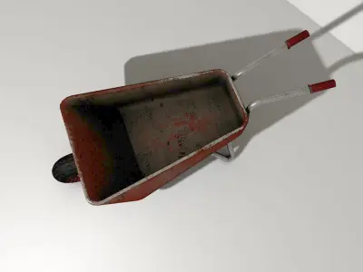 wheelbarrow Low-poly 3D model