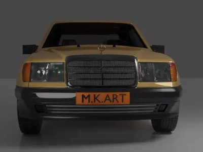Mercedes car with name mkart 3D model