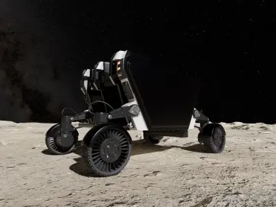 FLEX Moon Rover PBR Low-poly 3D model
