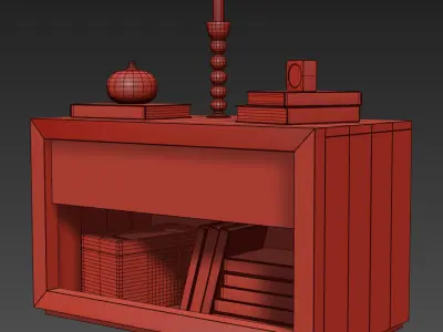 RH RECLAIMED RUSSIAN OAK 40in OPEN NIGHTSTAND 3D model