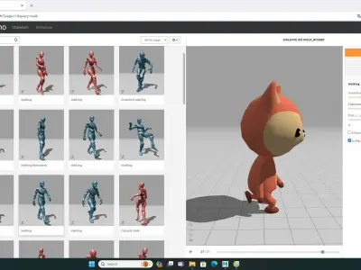Stylized Wolf Animated v001 Low-poly 3D model