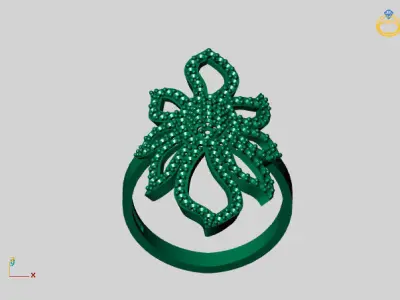 Vintage Womens Diamond Ring Women Rings 3dmodels 3D print model 3D print model 28
