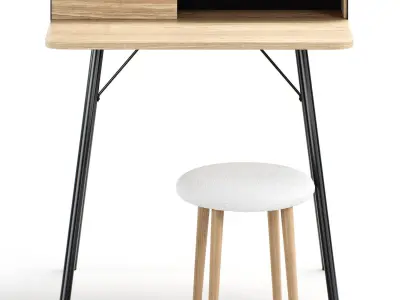 La Redoute Interieurs Jimi Wood and Metal Desk 3D model