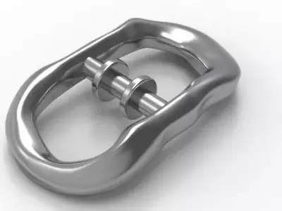 Organic Buckle Elegant Accessory for Luxury Footwear 3D print model