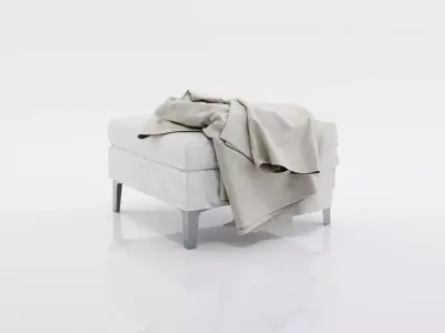 Blanket on a stool  3D model