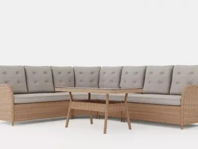 Easton corner sofa Low-poly 3D model