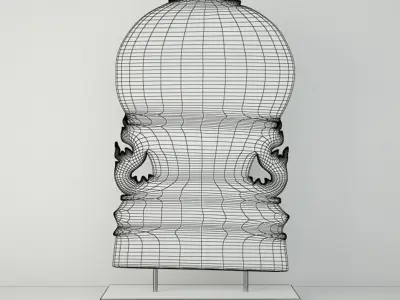 19th Century Thai Wood Carving 5 3D model