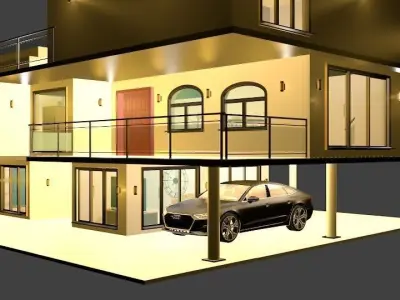 Luxury Modern House 3D model