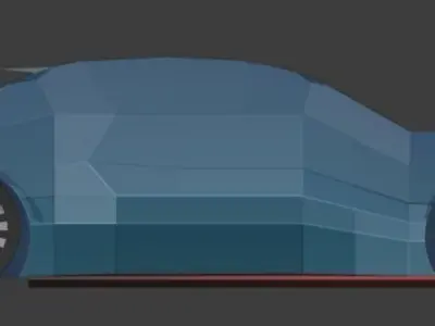 Low-Poly Car Free low-poly 3D model