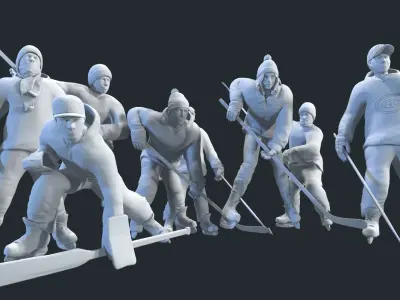Outdoor Hockey Kids 3D print model