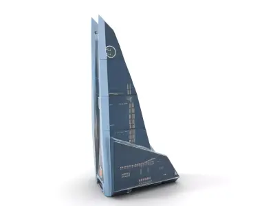 Futuristic Glass Tower model pack Low-poly 3D model