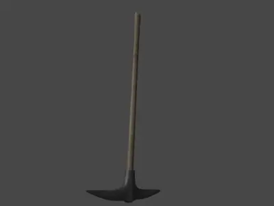 Pick low-poly scythe Low-poly 3D model