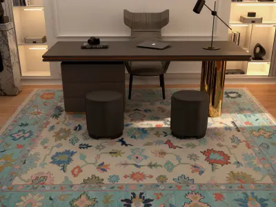 Office Interior Scene Low-poly 3D model