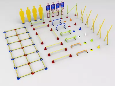 Soccer football training equipment 3D model