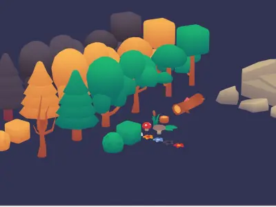ToonLab - Toon Nature Pack Free low-poly 3D model