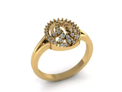 Jewelry Diamond Ring 3D Print Model  3D print model purchase