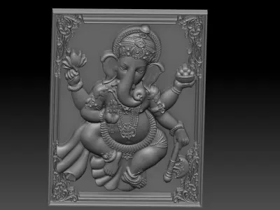 Ganesh ji wall art 3D print model