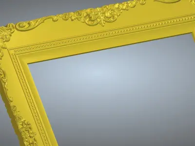 carved frame 3D model 3D model