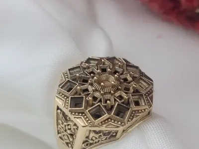 Luxury Men Artistic Ring 3D print model